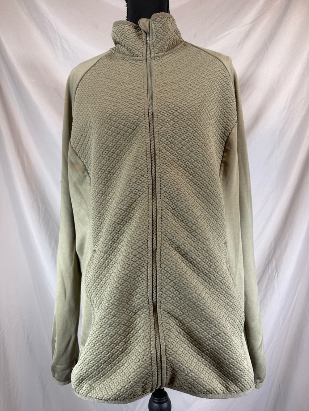 Columbia Sportswear Diamond Quilted Hybrid Jacket Khaki/Olive - Size XL